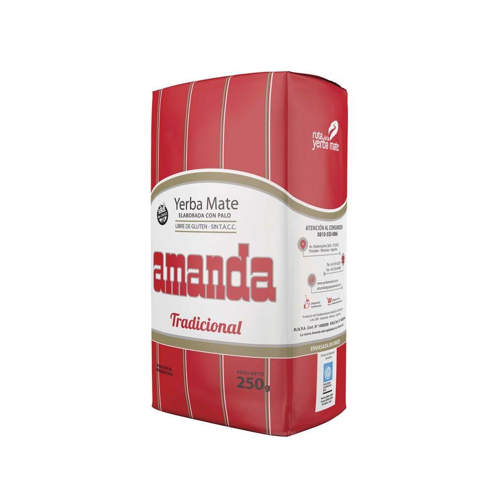 Pack 20 Yerba Mate Amanda Tradicional 250gr-2