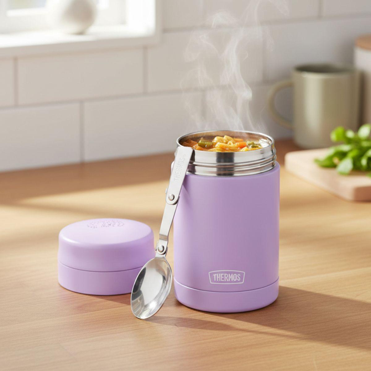 Termo De Comida Funtainer Thermos Ac. Inoxidable 470ml Lila-2