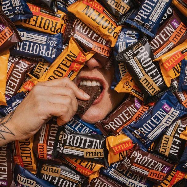 Mini Barritas Wild Protein Vegana Chocolate Bitter 24 Un-2