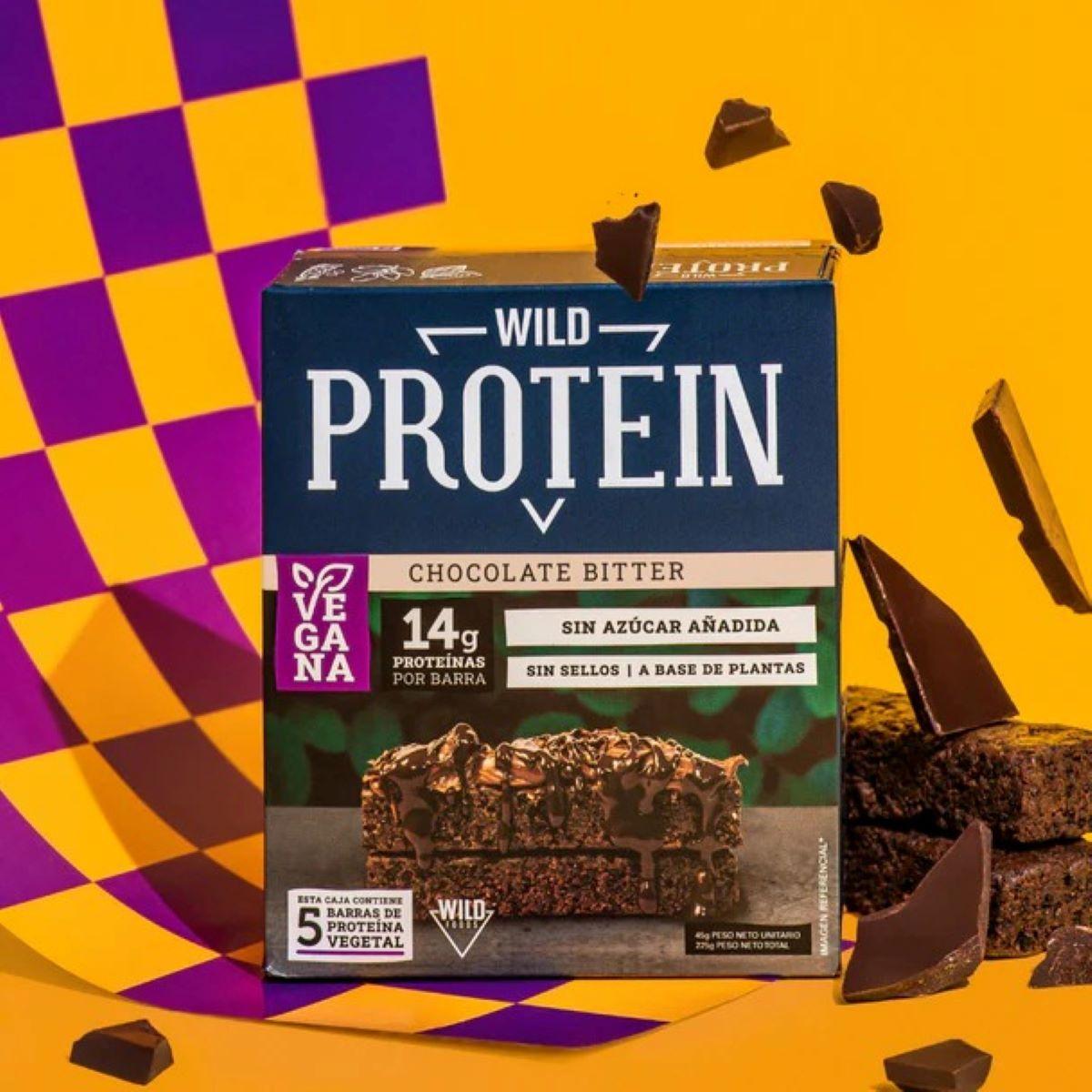 Wild Protein Vegana Chocolate Bitter 5 Unidades-2