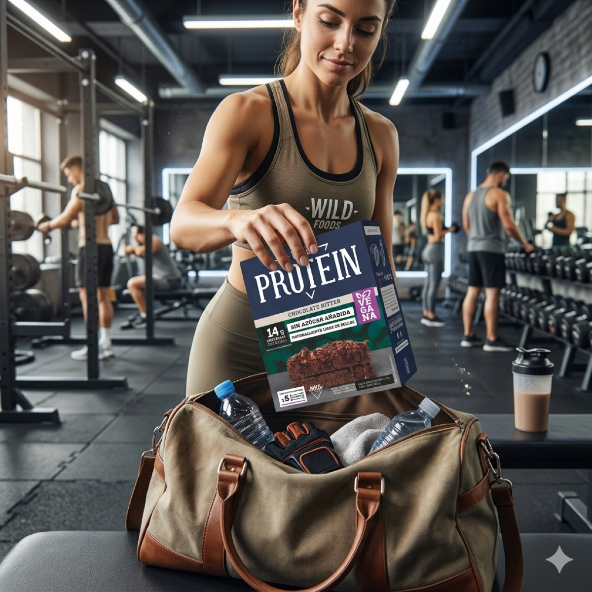 Wild Protein Vegana Chocolate Bitter 5 Unidades-4