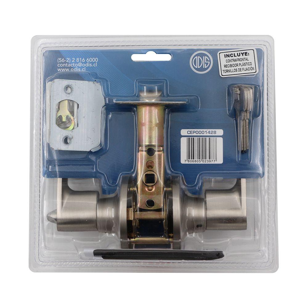 Odis Cerradura Tubular Con Manilla 203 Dormitorio Níquel-5