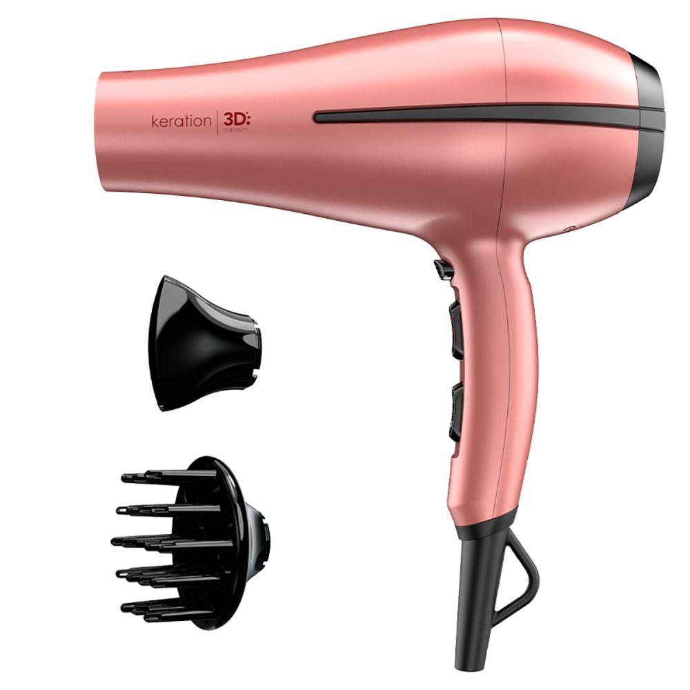 Gama Secador De Pelo Bora 3d Therapy Ion Keration 220v Rosa-3