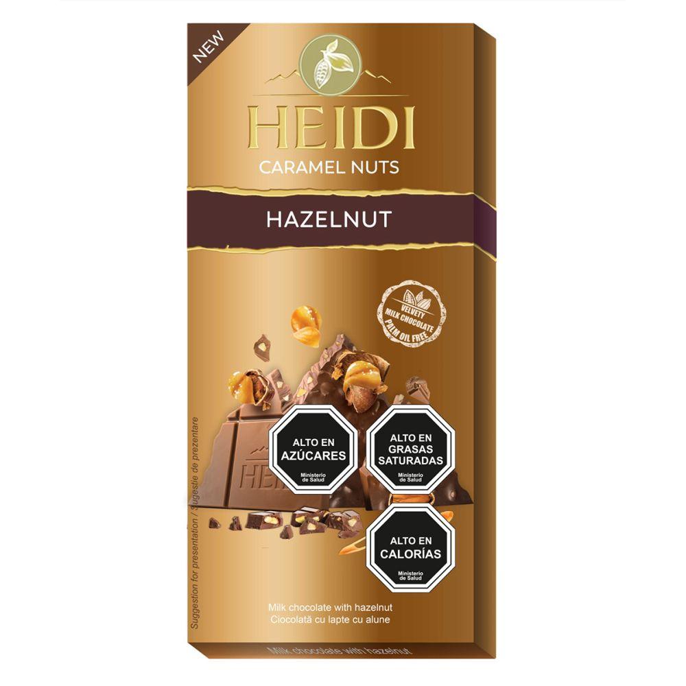 Pack 6 Tableta De Chocolate Heidi Caramel Nuts Hazelnuts 80g-1