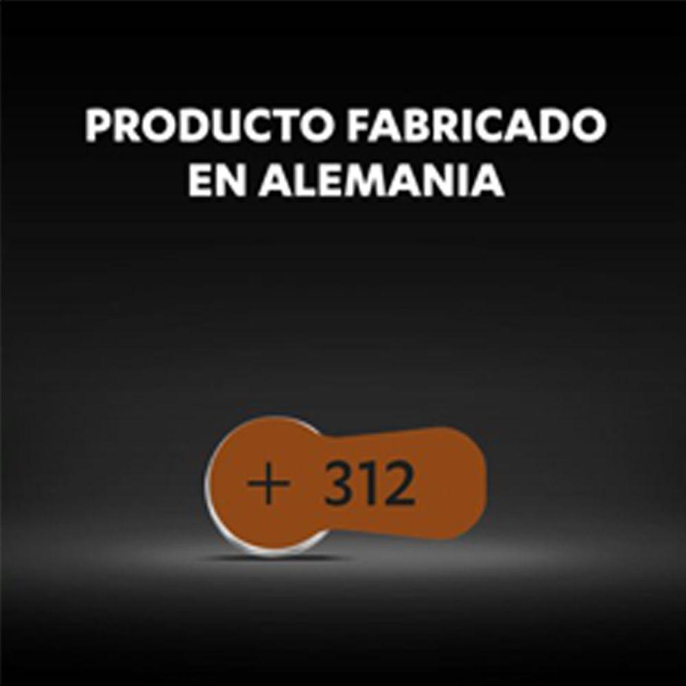 Pack 36 Pilas Duracell audífono tamaño 312-2