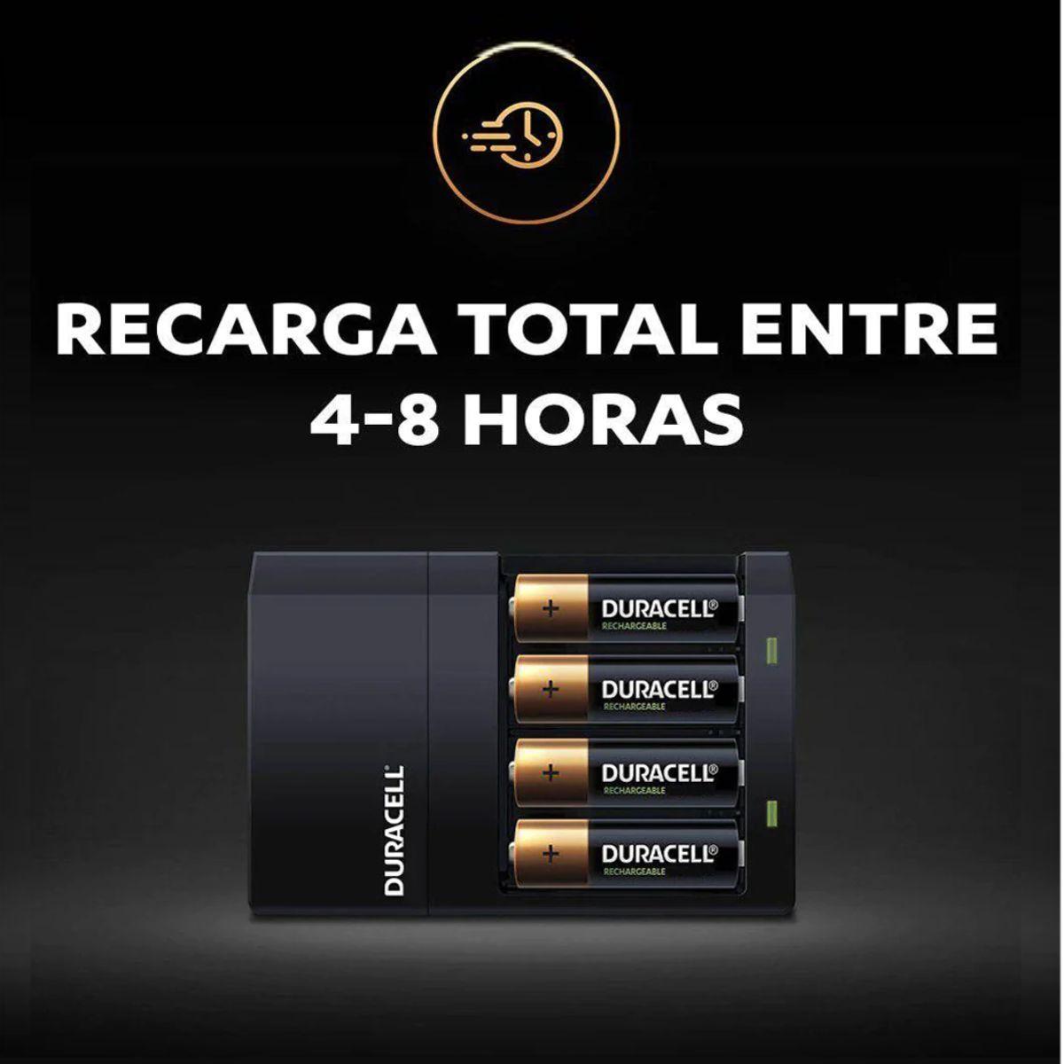Pack Cargador Duracell De Pilas Aa/aaa + 4 Pilas Aa Recarg.-4