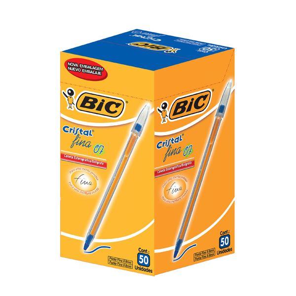Lápiz Pasta Azul BIC Punta Fina Caja 50 unidades-0