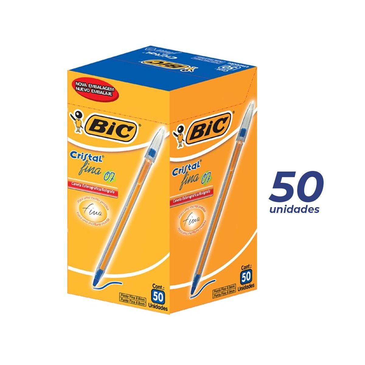 Lápiz Pasta Azul BIC Punta Fina Caja 50 unidades-2