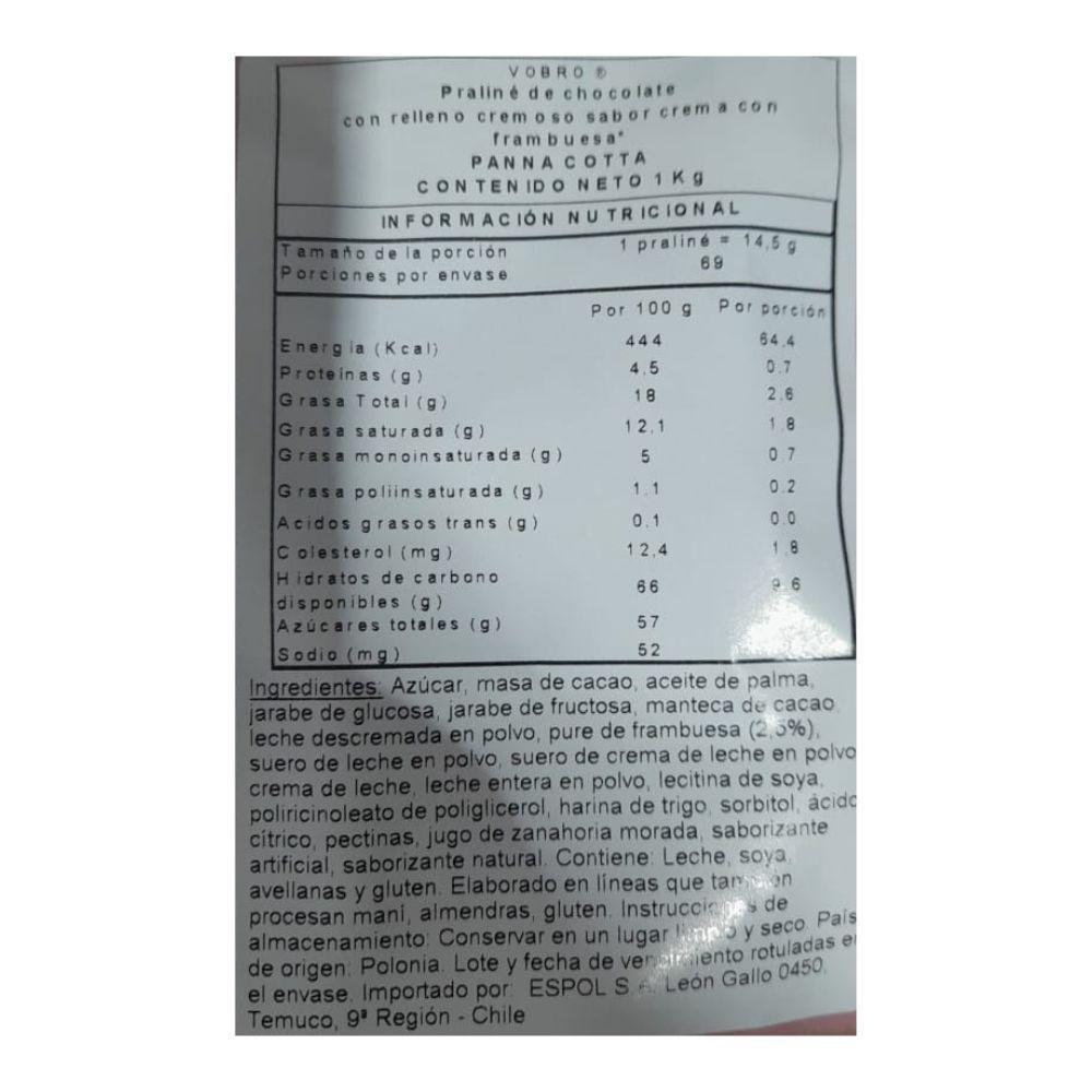 Bombón Chocolate panna cota Vobro 1kg-3
