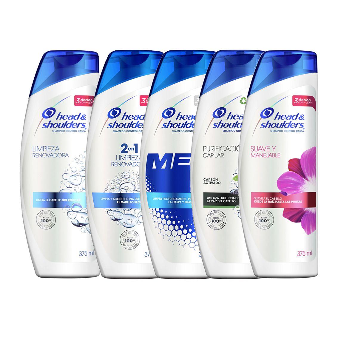 Pack 5 uds. Shampoo Head&Shoulders surtido 375 ml-0