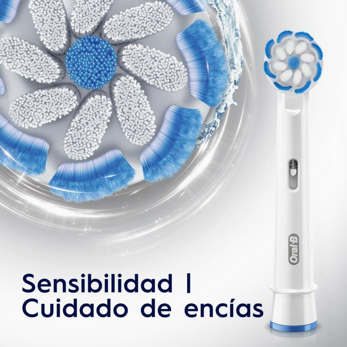 Repuesto cepillo eléctrico Oral-B sensitive 2 unidades-2