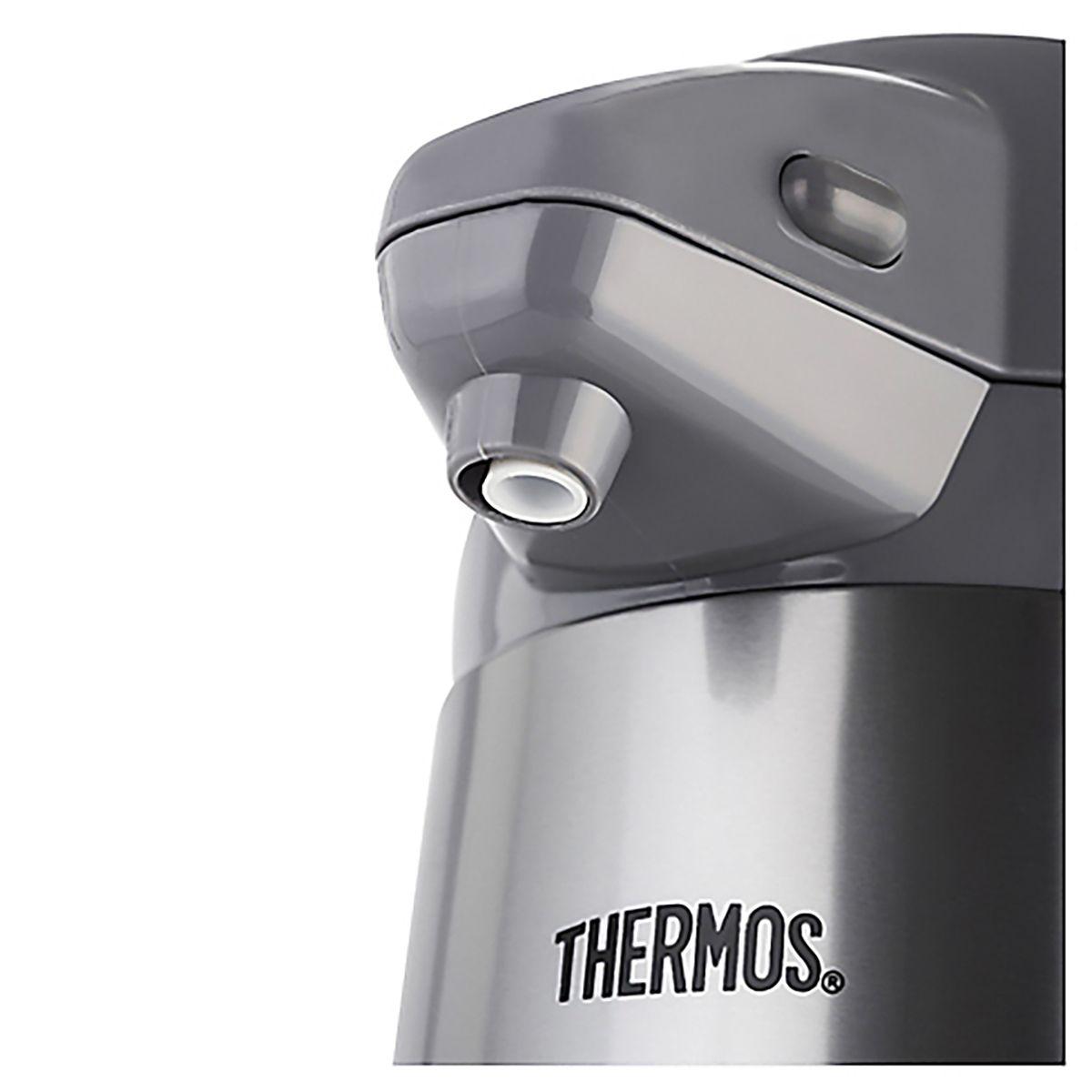 Termo Sifón Thermos Vidrio 2.5 Litros Push Style Gris-4