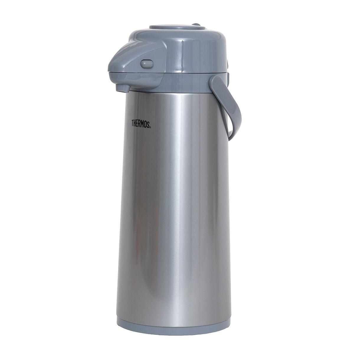 Termo Sifón Thermos Vidrio 2.5 Litros Push Style Gris-2