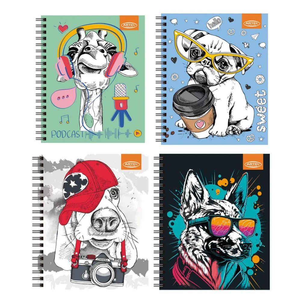 Artel Cuaderno Universitario Animales Divertidos 100hj 10ud-0