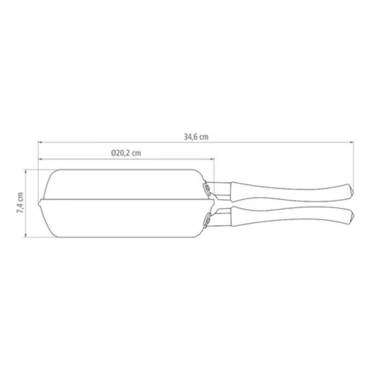 Sartén Tortillero Doble Tramontina Antiadherente 20 cm-4