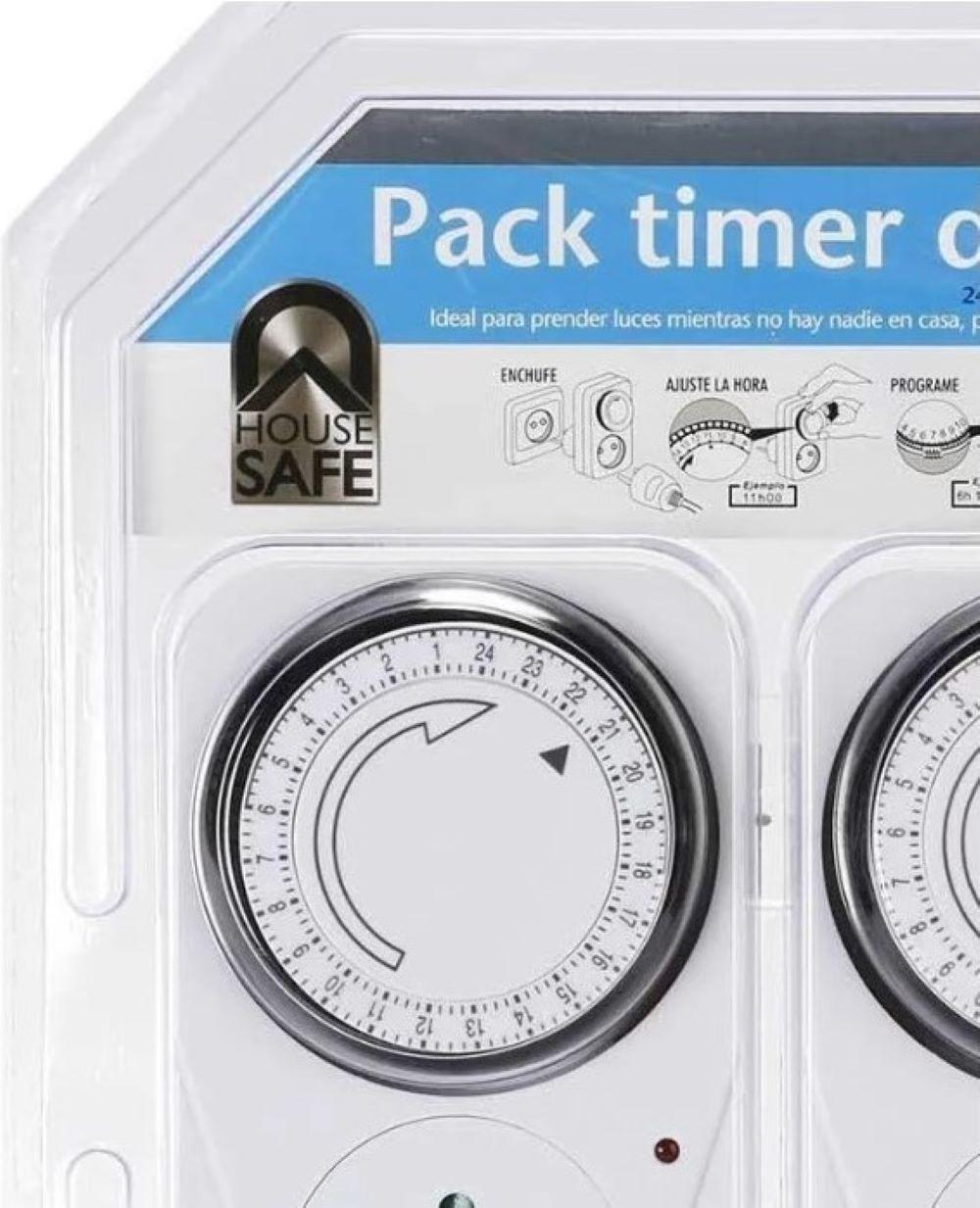 Temporizador eléctrico Pack 2 timer diario House Safe-2