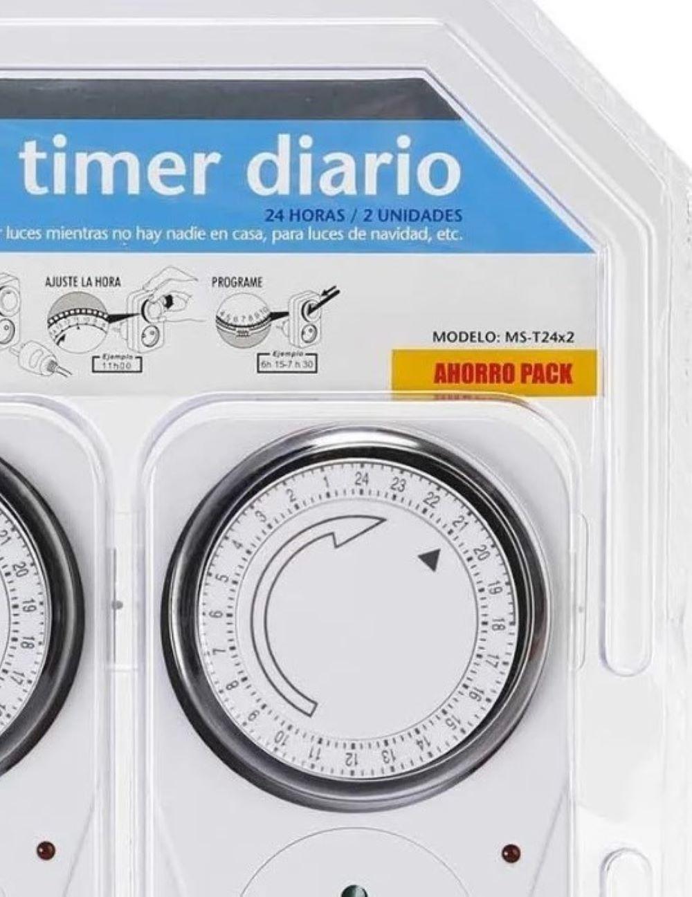 Temporizador eléctrico Pack 2 timer diario House Safe-3