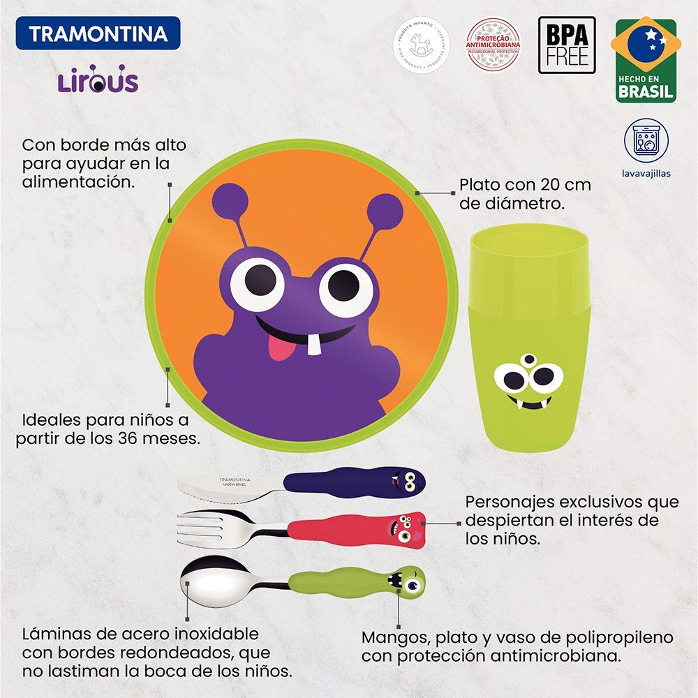 Juego De Cubiertos Infantil Tramontina Lirous 5 Piezas-3