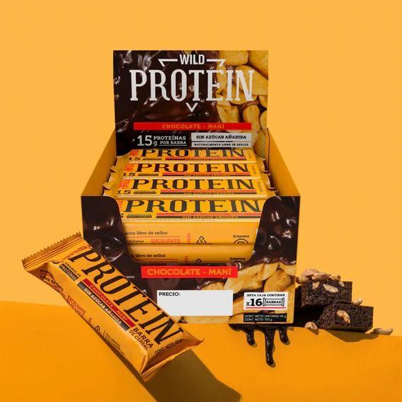 Barritas Wild Protein 15gr Chocolate Maní 16 unidades-1