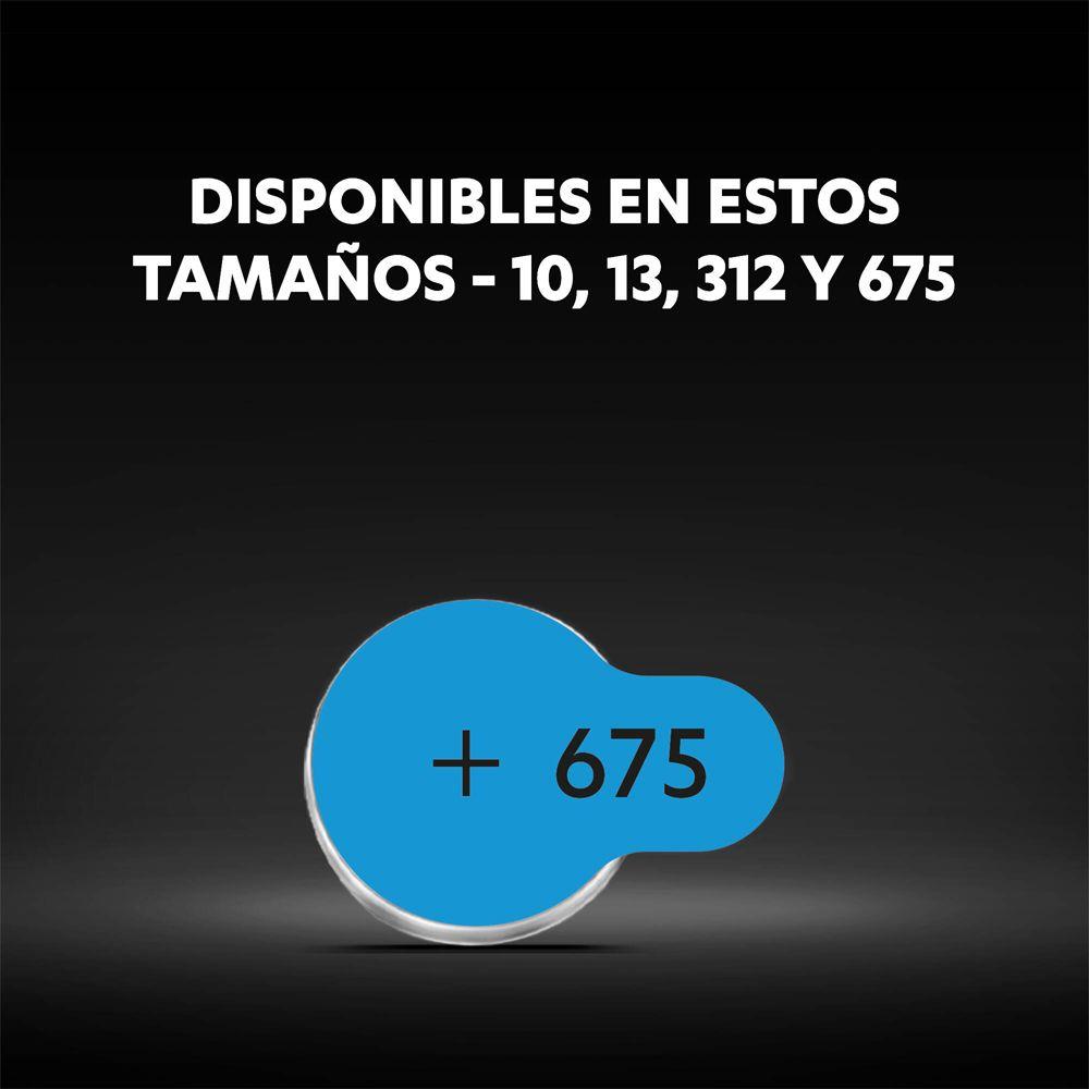 Pack 36 Pilas Duracell audífono tamaño 675-4