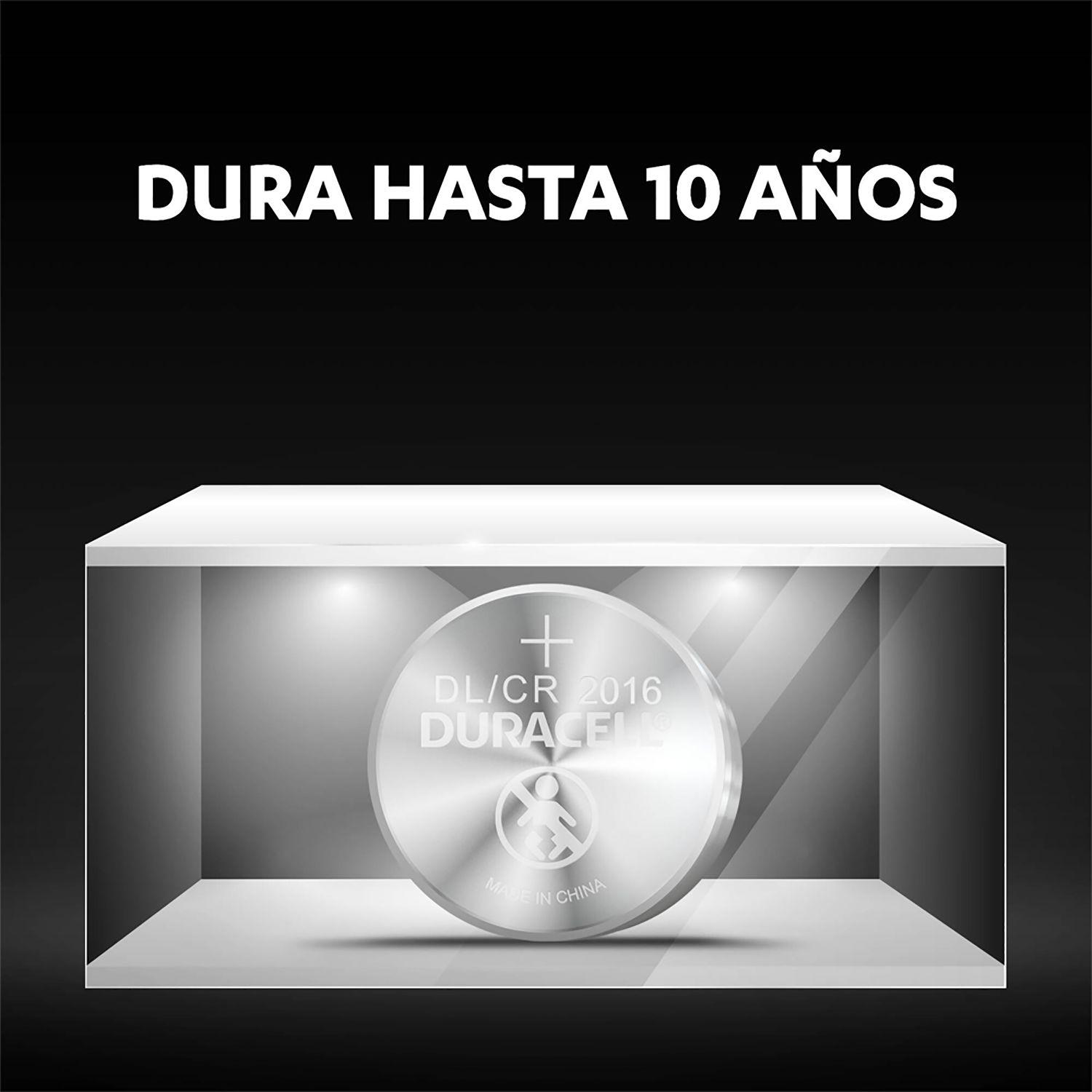 Pack 6 tiras Pila botón Duracell 2016 x5ud-4