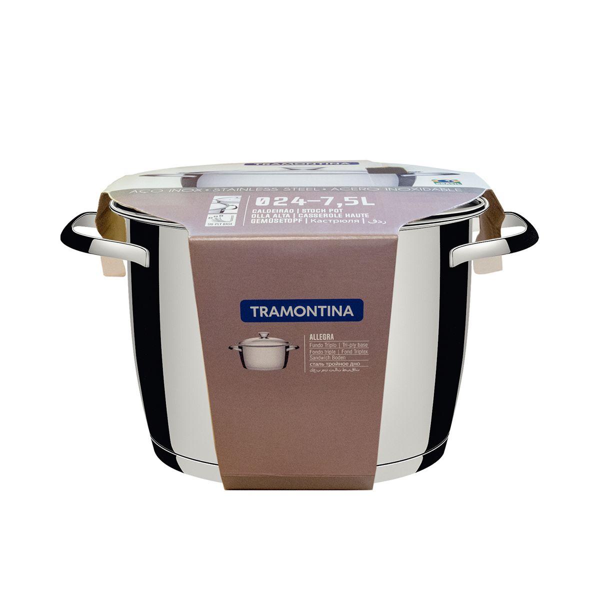 Olla alta Tramontina acero inoxidable 24cm-0