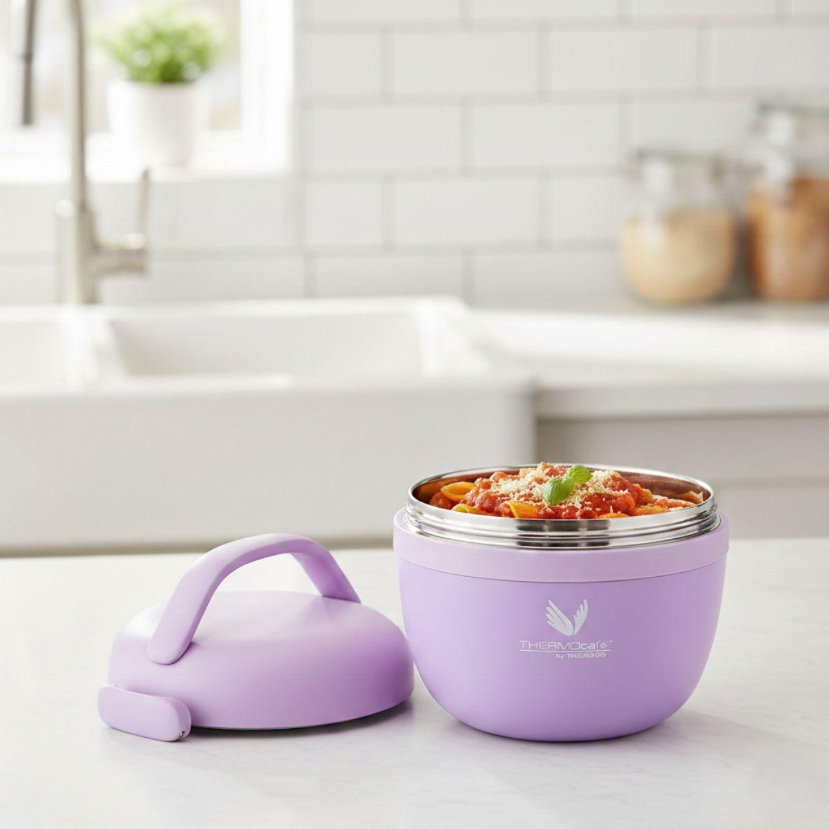 Termo De Comida Acero Inoxidable Domo Morado 600 ml Thermos-2