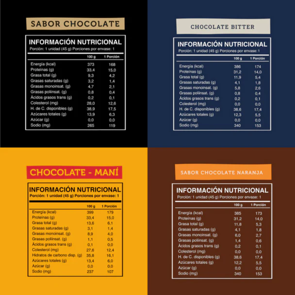 Barra de Proteina Wild Protein mix sabores 45g-1