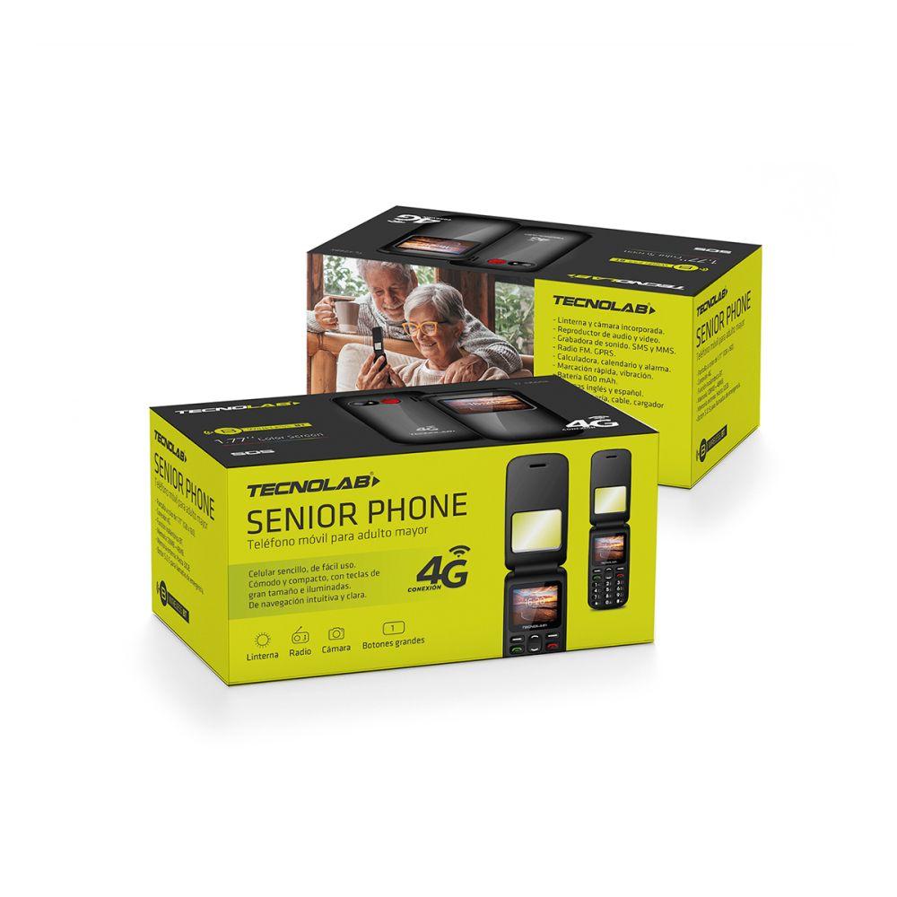 Celular Senior Tecnolab Shell Sos 4G 1.77 Pulgadas Negro-6