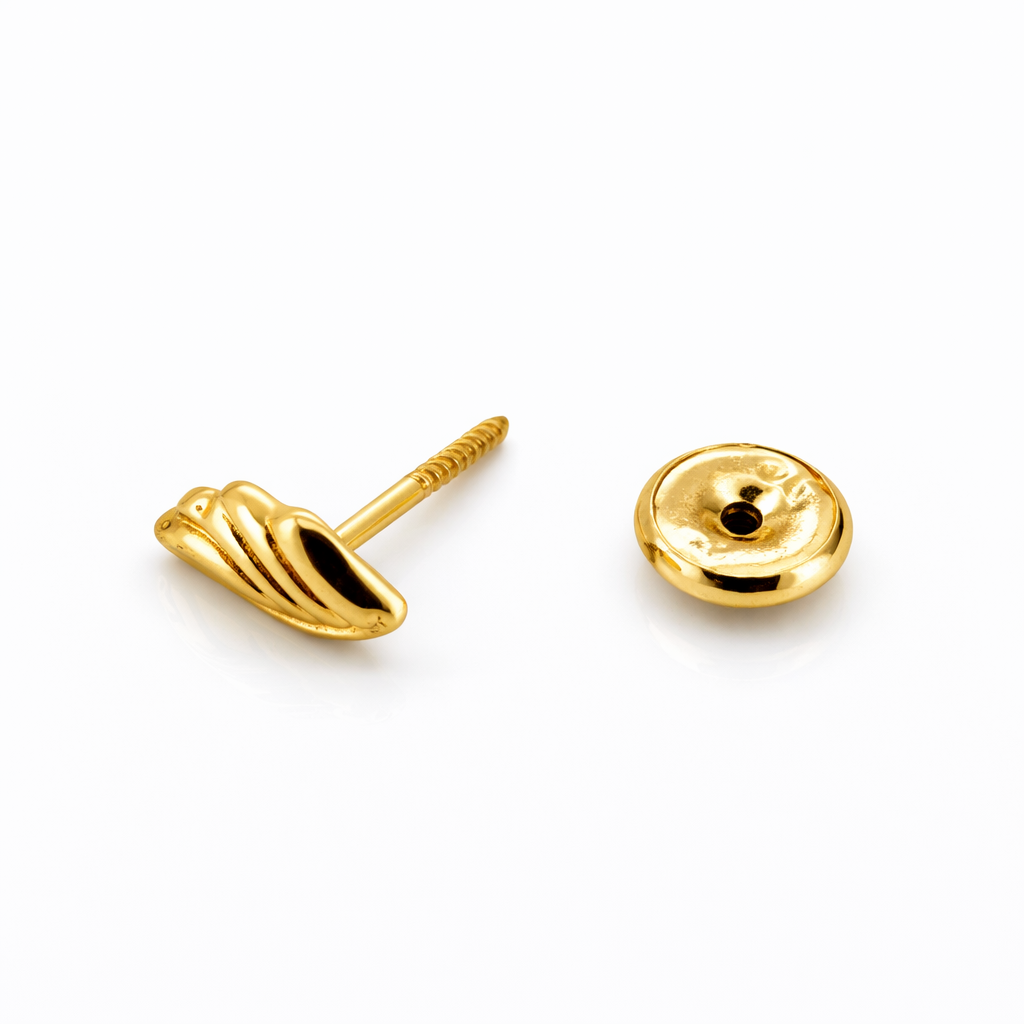 Abridores Ala Oro Amarillo 18K Tope Rosca-3