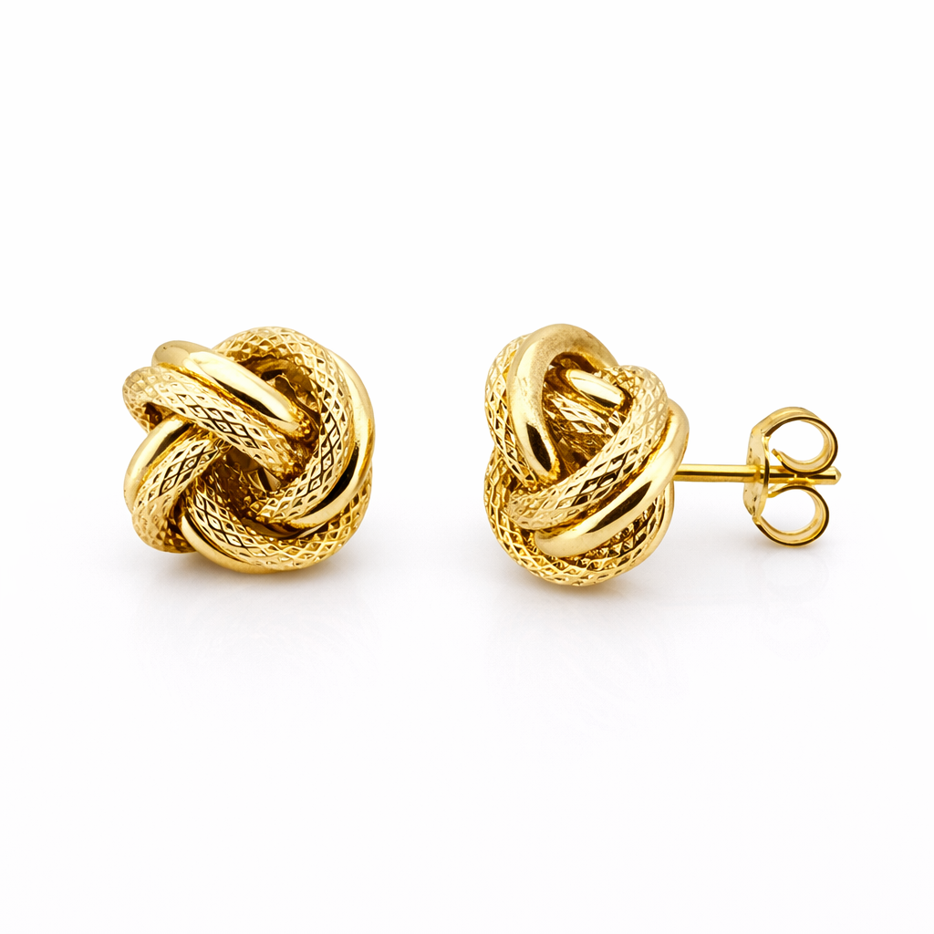 Aros Nudo de Amor Oro Amarillo 18K-2