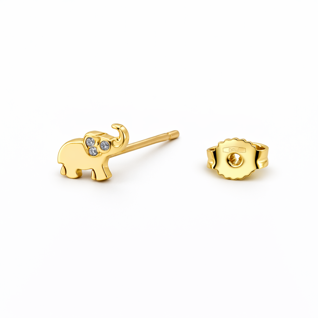 Aros Elefante Circones Oro Amarillo 18K-2