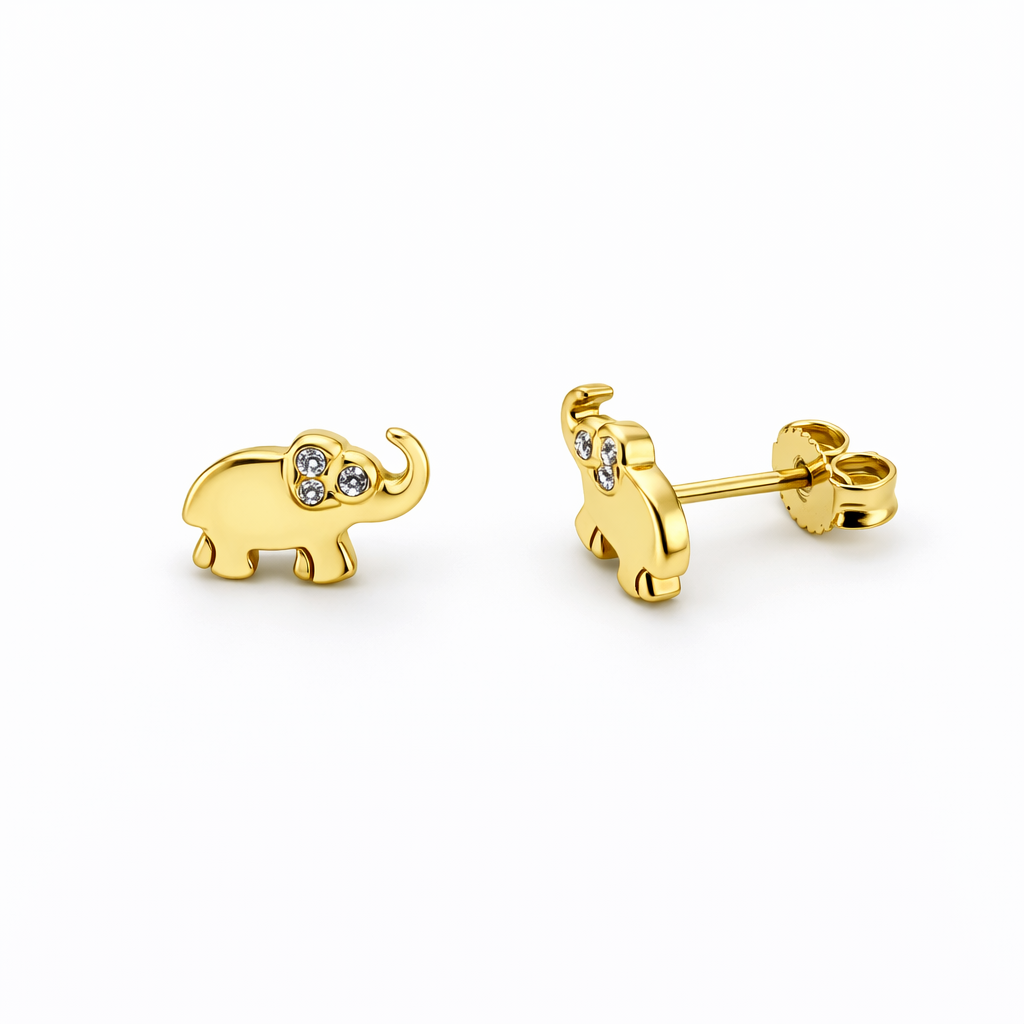 Aros Elefante Circones Oro Amarillo 18K-3