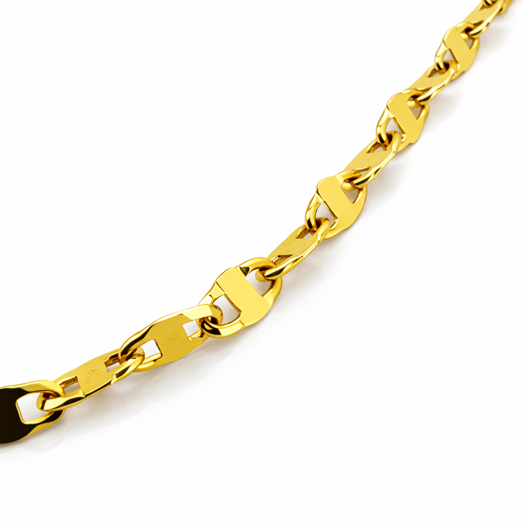 Collar Ancla Oro Amarillo 18K-1