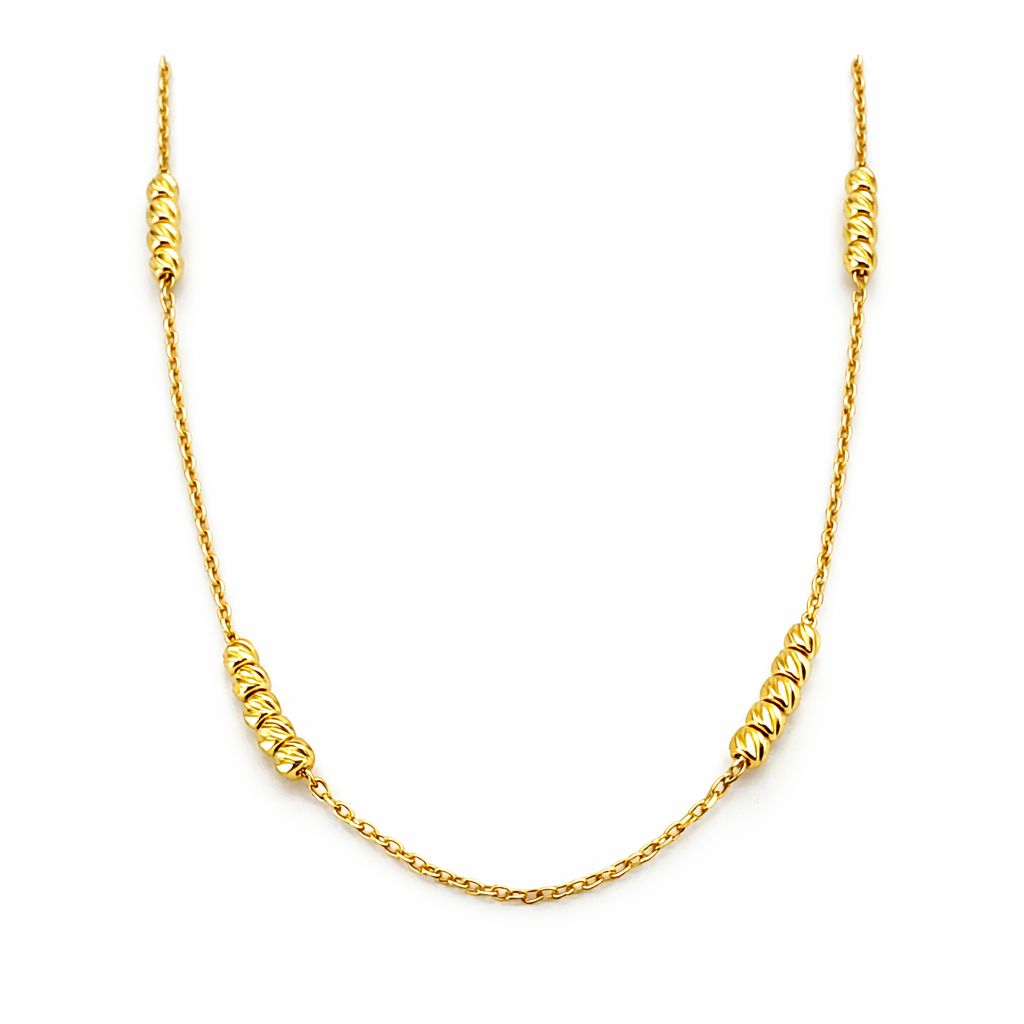 Collar con Esferas Oro Amarillo 18K-0