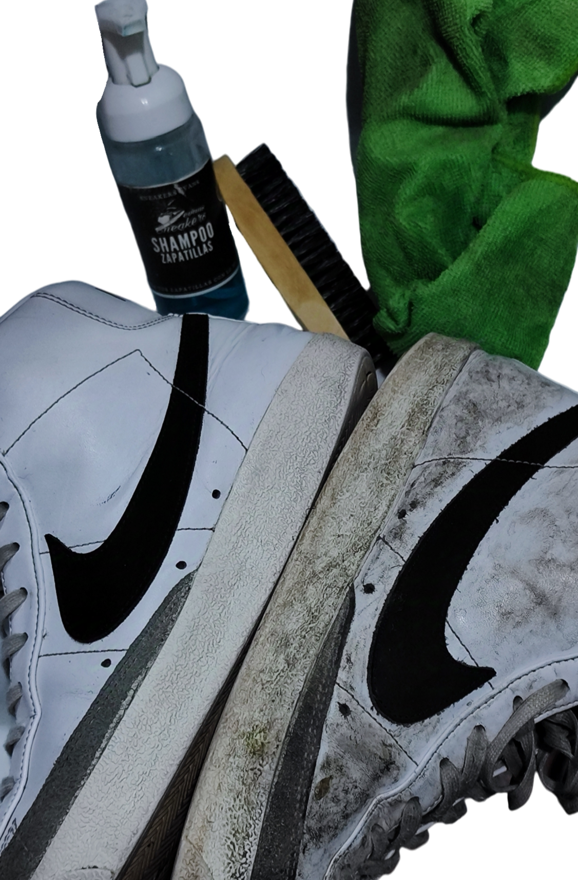 3 Shampoo zapatillas + Hormadores + Cepillo de cobre + Shields + Cepillo fineza media + Paño + Goma -1