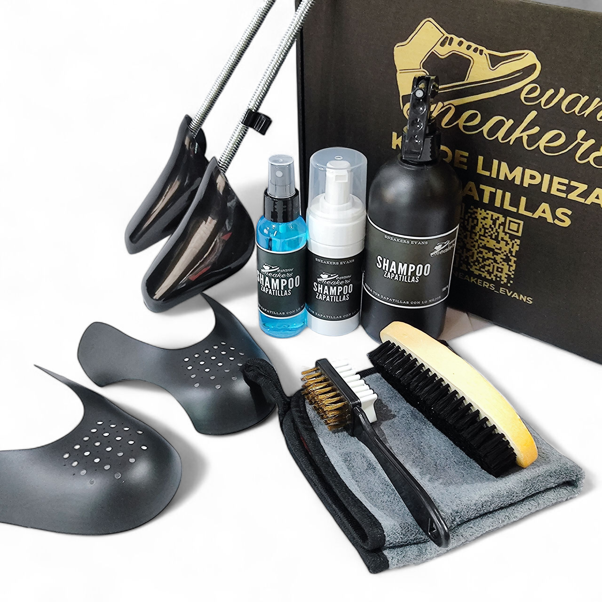 3 Shampoo zapatillas + Hormadores + Cepillo de cobre + Shields + Cepillo fineza media + Paño + Goma -4