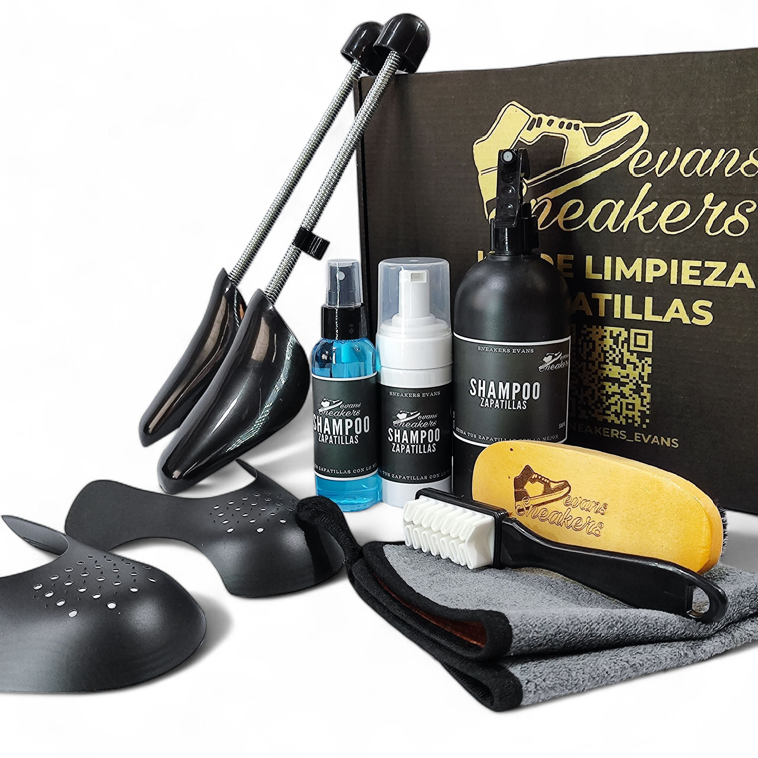 3 Shampoo zapatillas + Hormadores + Cepillo de cobre + Shields + Cepillo fineza media + Paño + Goma -5