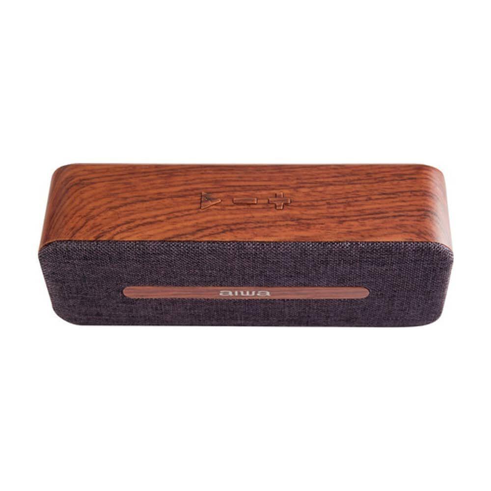 Parlante Portátil Bluetooth Aiwa Elegante Madera Café AWP70BT-3
