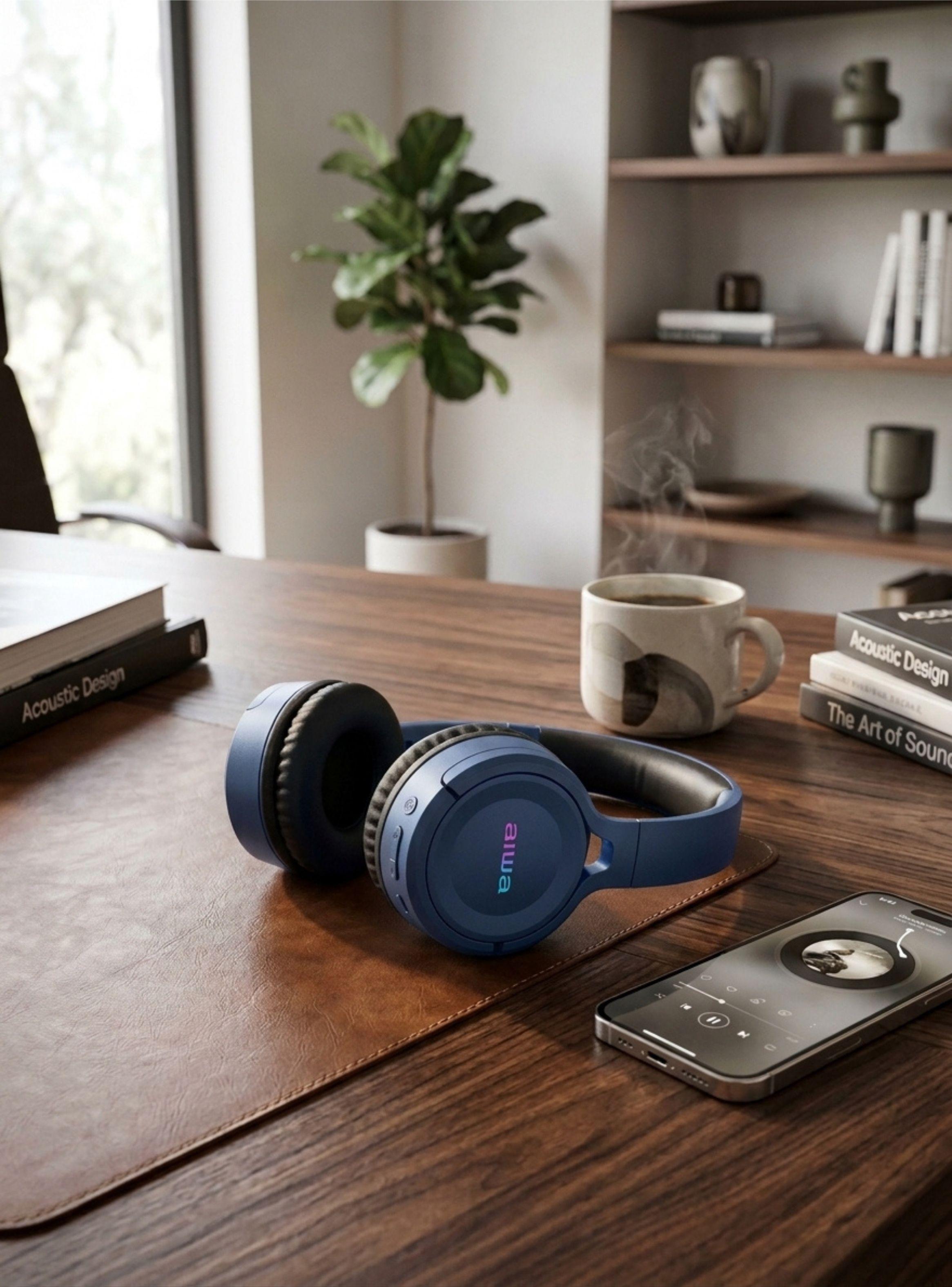 Aud fono Inal mbrico On ear Aiwa Bluetooth 10hrs AWK17-0