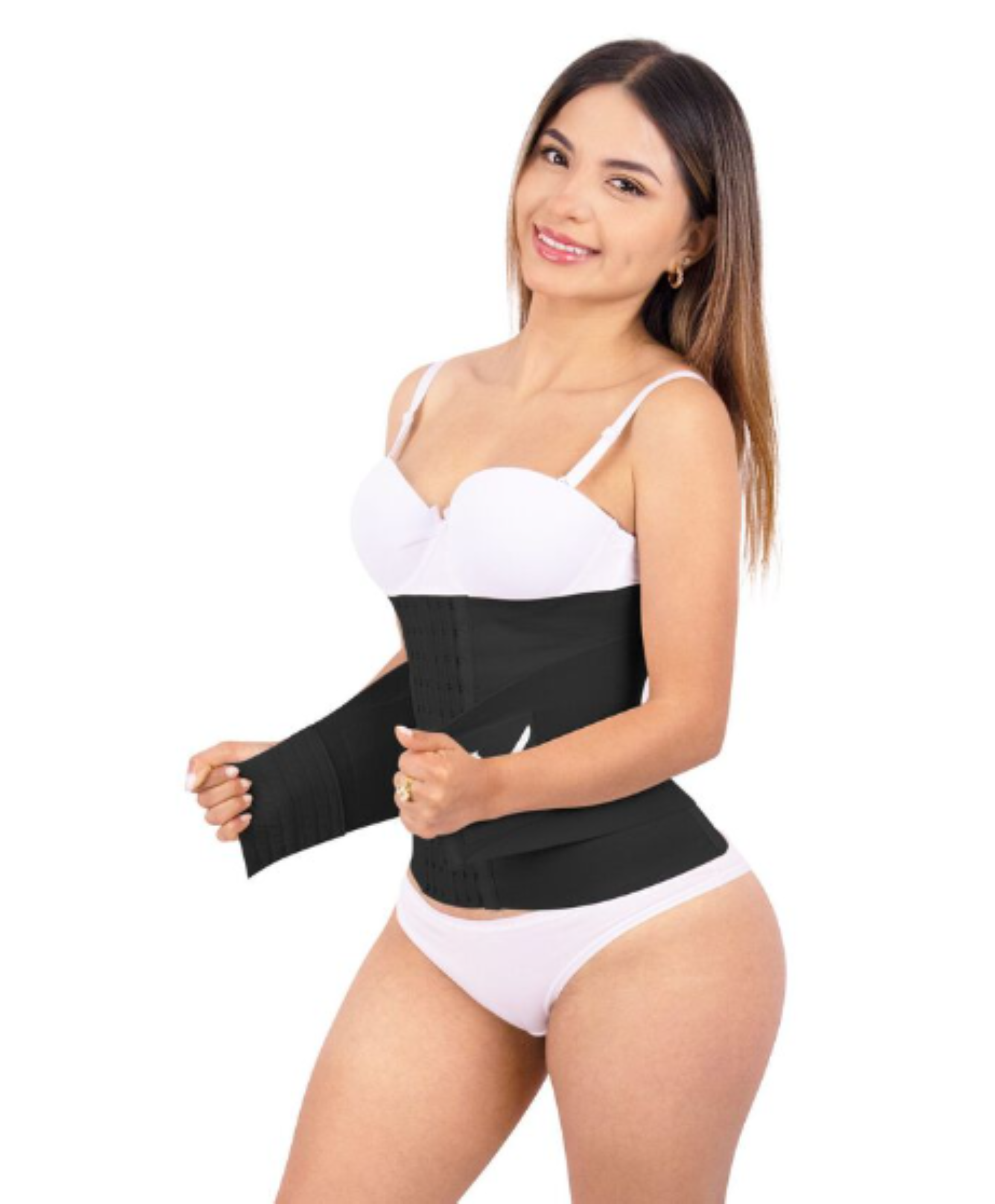 Faja Cinturilla Reductora Premium con broches Reloj De Arena Moda King-3
