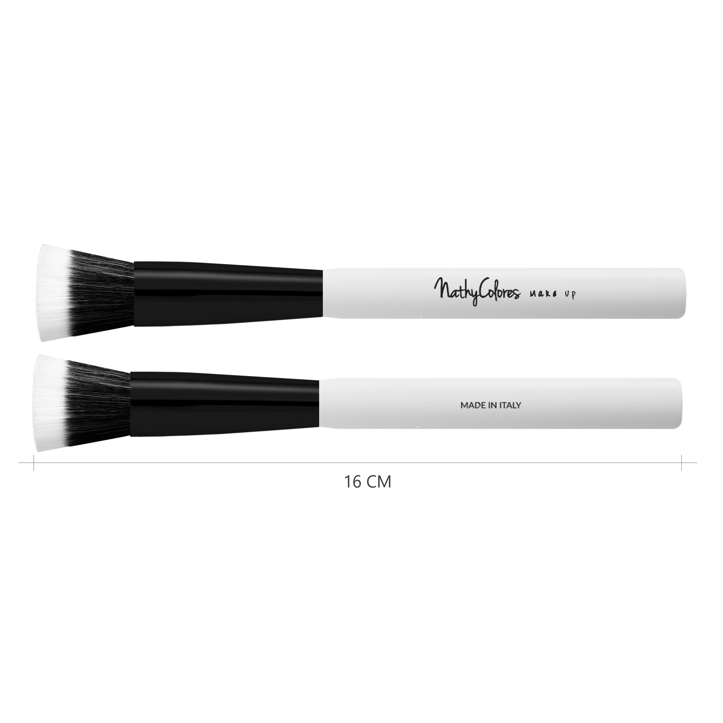 NathyColores - Brocha de Maquillaje Profesional - Blanca-2