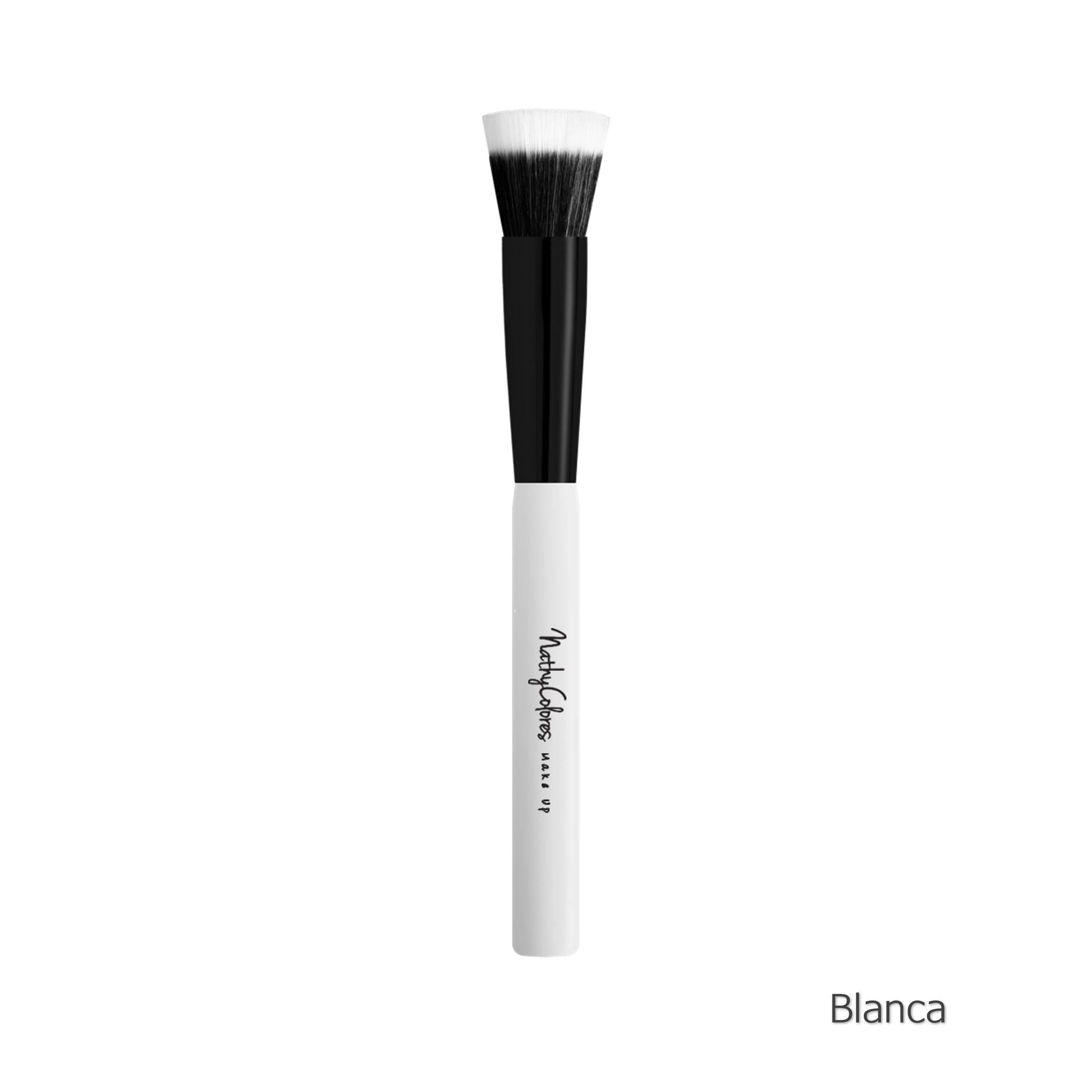 NathyColores - Brocha de Maquillaje Profesional - Blanca-3
