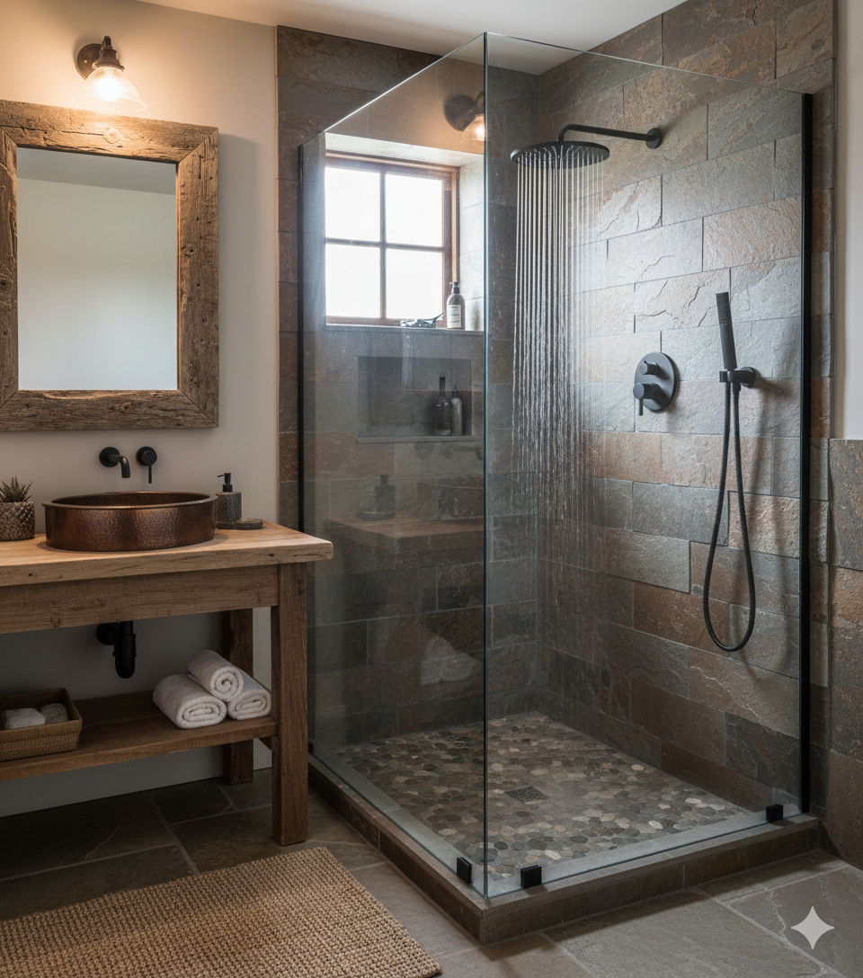 Ducha Empotrada Negra Diseño Minimalista Circular - Negra Mate-3