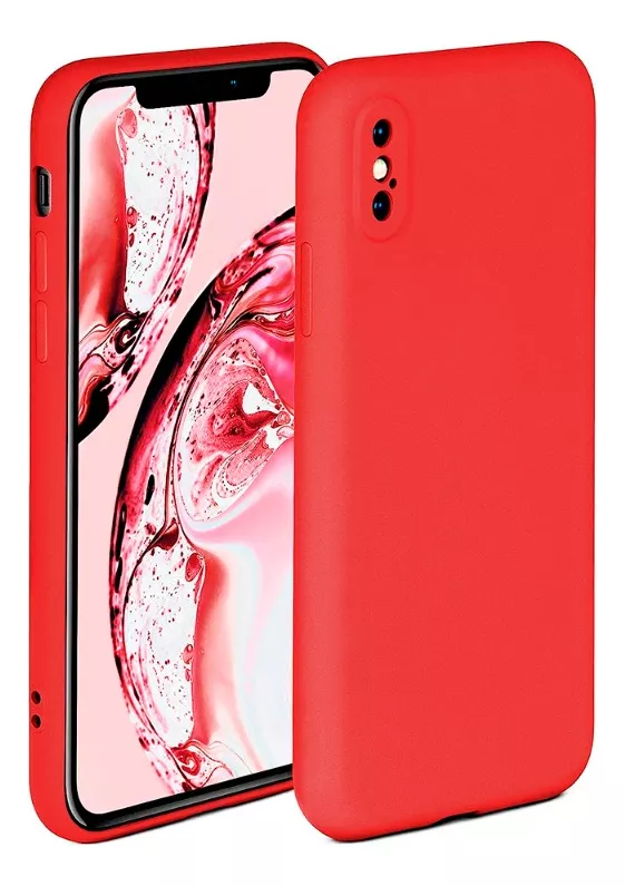 Carcasa Para iPhone ( X|XS ) Silicona Slim Rosado-0