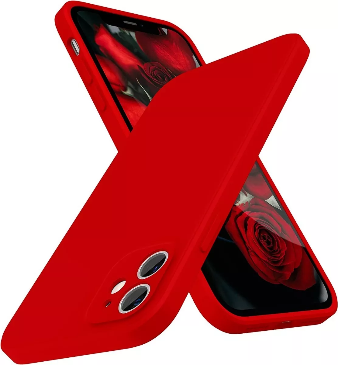 Carcasa Para iPhone ( 11 ) Silicona Slim Rojo-1