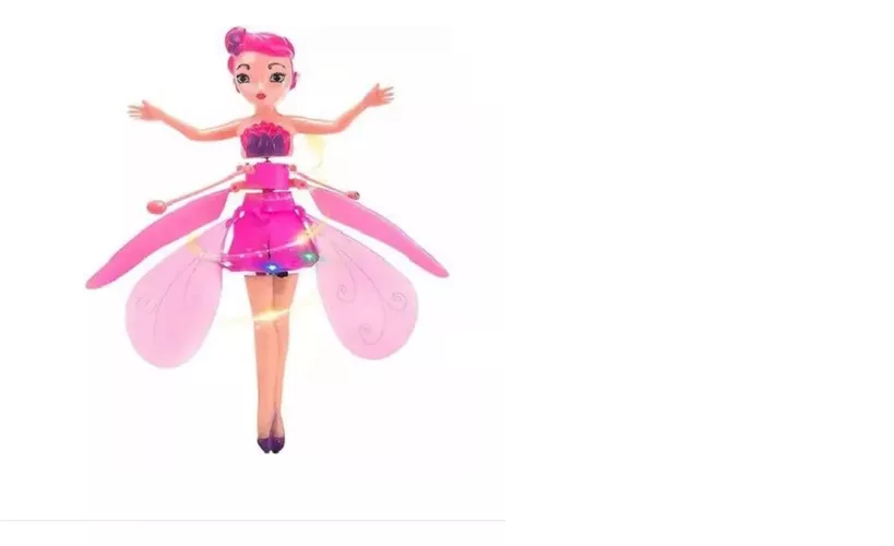 Muñeca Mágica Hada Voladora Recargable Con Sensor-0