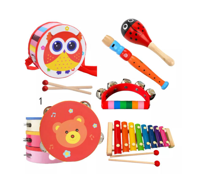 Juguetes Didácticos De Madera Musicales Para Bebés Pack 5-0