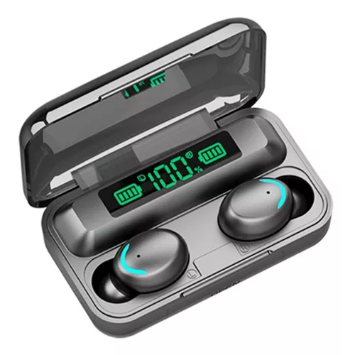 Los audífonos in-ear gamer inalámbricos Shenzhen Yihaotong Bluetooth F9-5 en negro con luz LED son -0