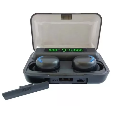 Los audífonos in-ear gamer inalámbricos Shenzhen Yihaotong Bluetooth F9-5 en negro con luz LED son -3